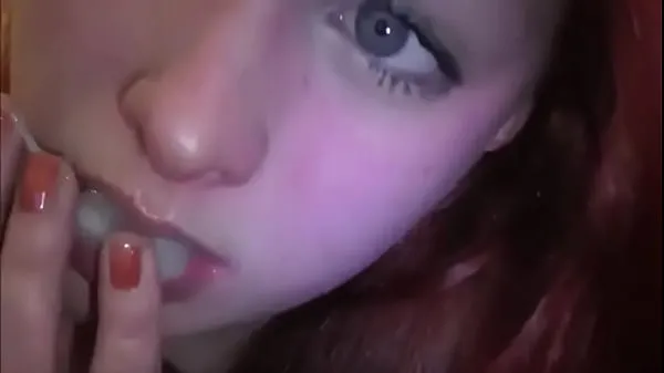 Fresh Married redhead playing with cum in her mouth new Clips