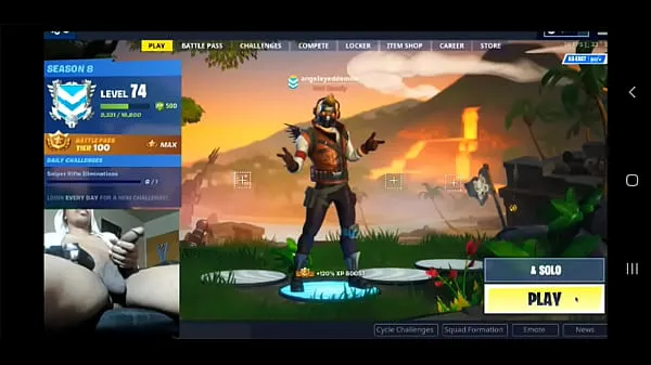 Sveži Naked gamer playing fortnite novi posnetki