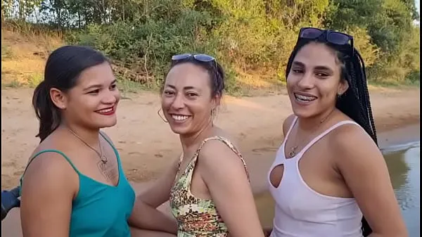 Φρέσκα Tigress Vip and her Friends on the edge of the river on top of the Jet Ski νέα κλιπ