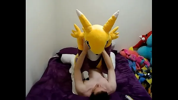 Fresh Quickie with Giant Renamon Plush new Clips