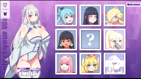 Waifu Hub [PornPlay Parody Hentai game] Emilia do elenco de sofá Re-Zero - Parte 2 Garota impertinente não é tão inocente gosta de deepthroat novos clipes