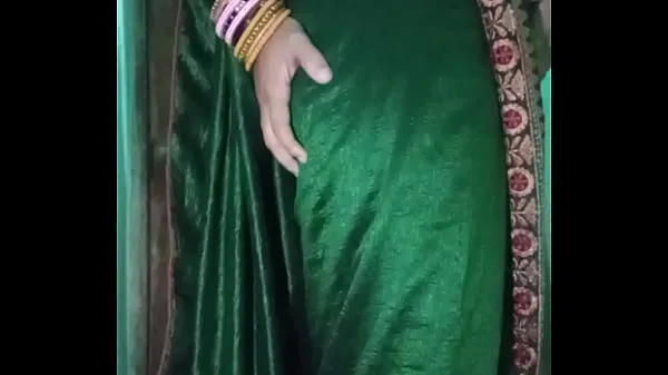 مقاطع جديدة Indian gay Crossdresser Gaurisissy in Green Saree pressing her big Boobs and fingering in her ass