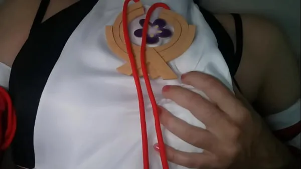 مقاطع جديدة Playing with my nipples with my Yae Miko cosplay